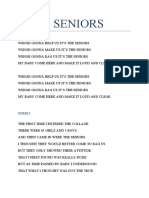 A SONG WRITTEN FOR SENIORS "SENIORS"