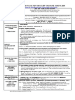 2008-2009 Sdfs Evaluation Checklist - Deadline: June 19, 2009