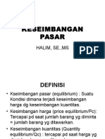 Keseimbangan Pasar