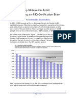 Asq Certification Exam Pass Rate