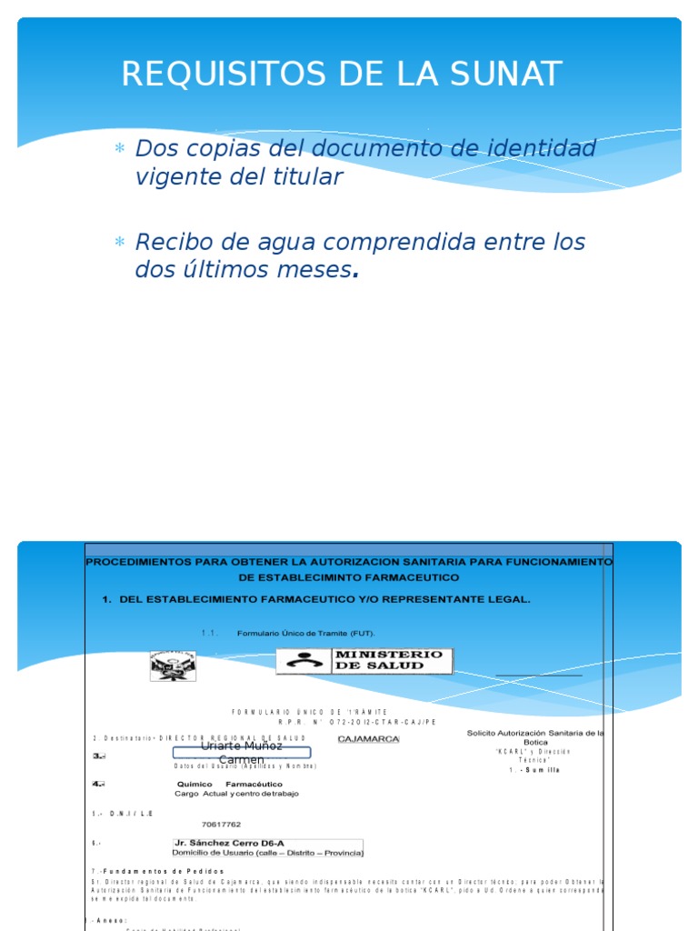 Requisitos De La Sunat
