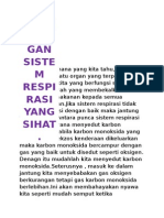 Kepentingan Sistem Respirasi Yang Sihat