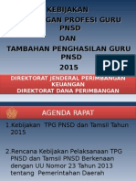 Kebijakan TPG Dan Tamsil PNSD 2015 Jan 2015 Ok