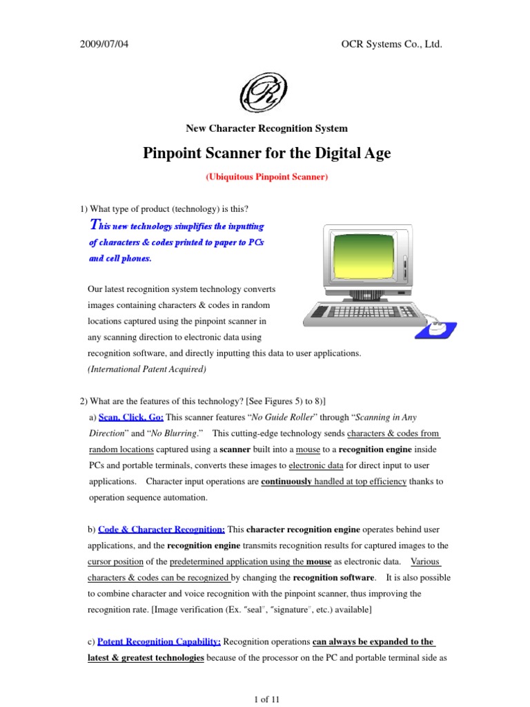 20090704new CharacterRecognitionSystem | PDF | Image Scanner | Optical ...