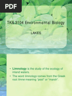 ENVIRONMENTAL BIOLOGY (TKA3104) LECTURE NOTES - 7 Lakes