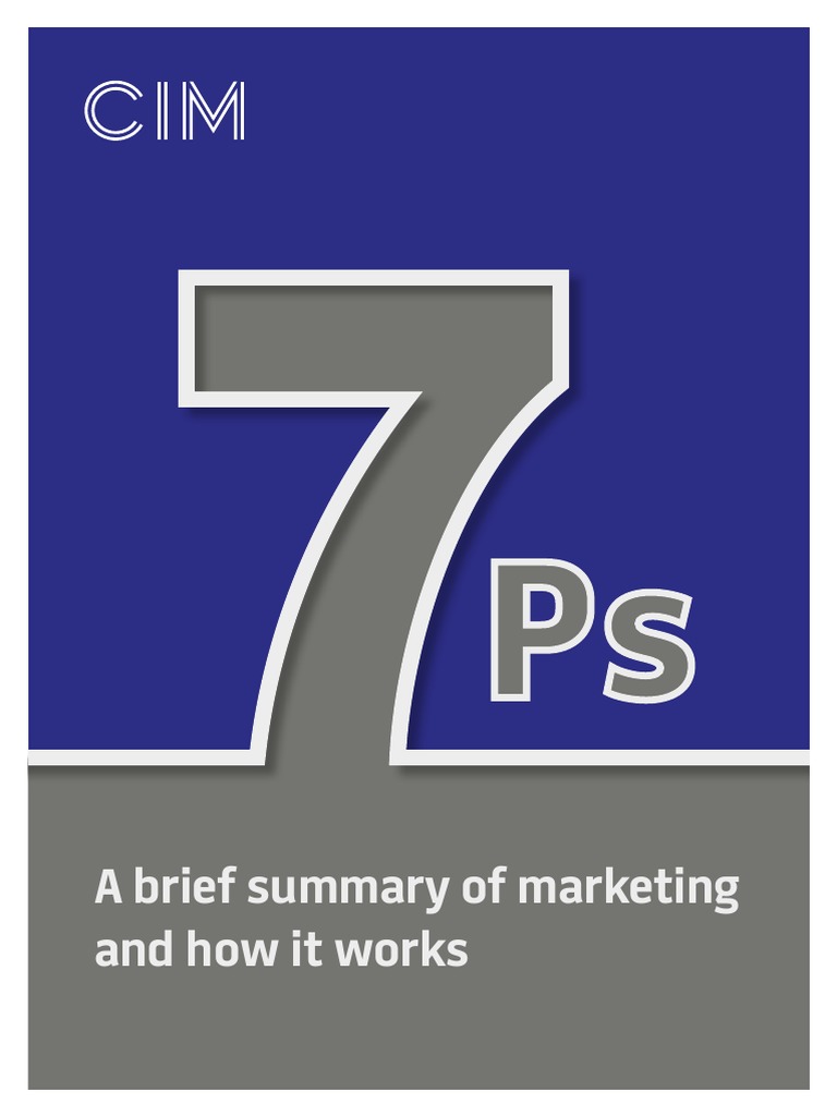 Plan Example Of Using 7ps Marketing