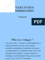 Refugee Status Determination-Inclusion