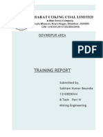 Training Report of BCCL Govindpur Area