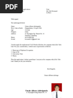 Contoh Surat Pernyataan & Pembetulan