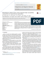 Monodisperse Sodium Oleate Coated Magnetite High Susceptibility Nanoparticles For Hyperthermia Applications