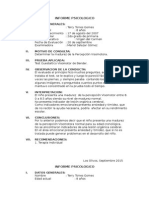 INFORME PSICOLOGICO