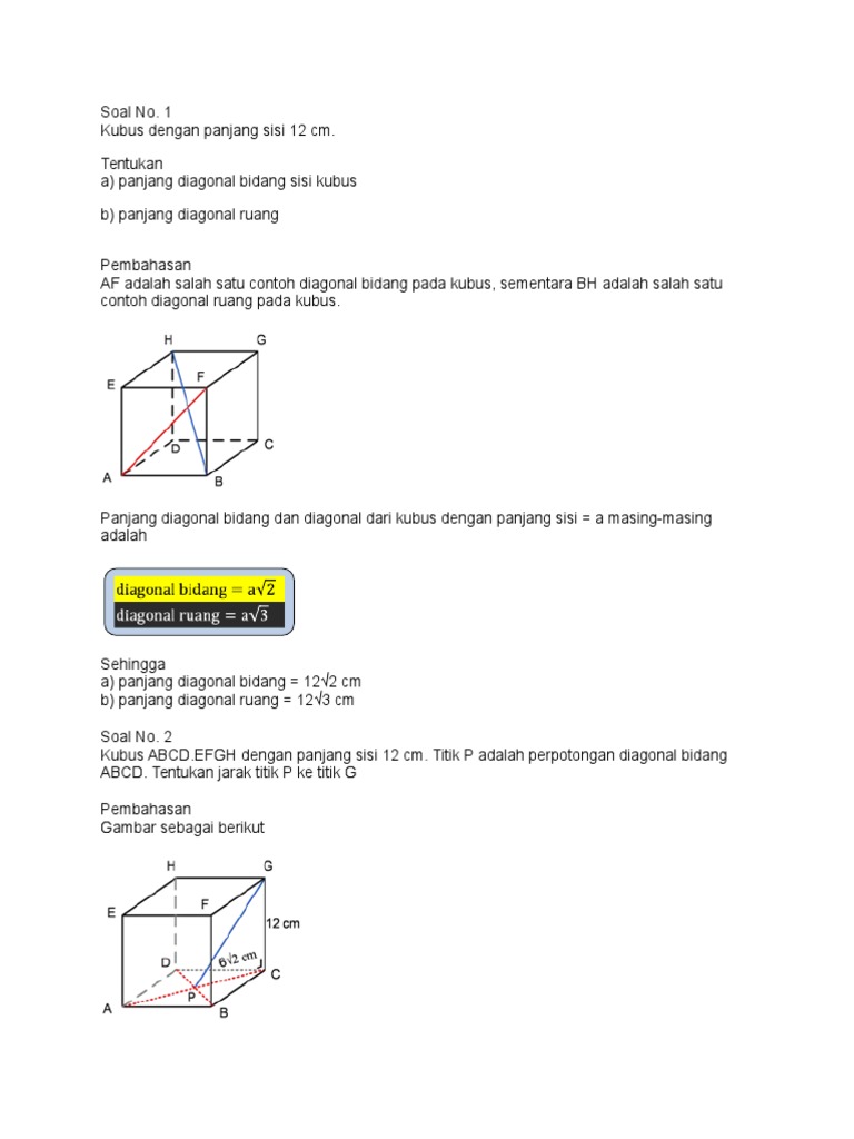  Contoh  Soal Jarak Titik Ke Titik Pada Balok Contoh  Soal 