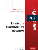 La Réalité Augmentée en Question - Note de Veille Think Digital N°1