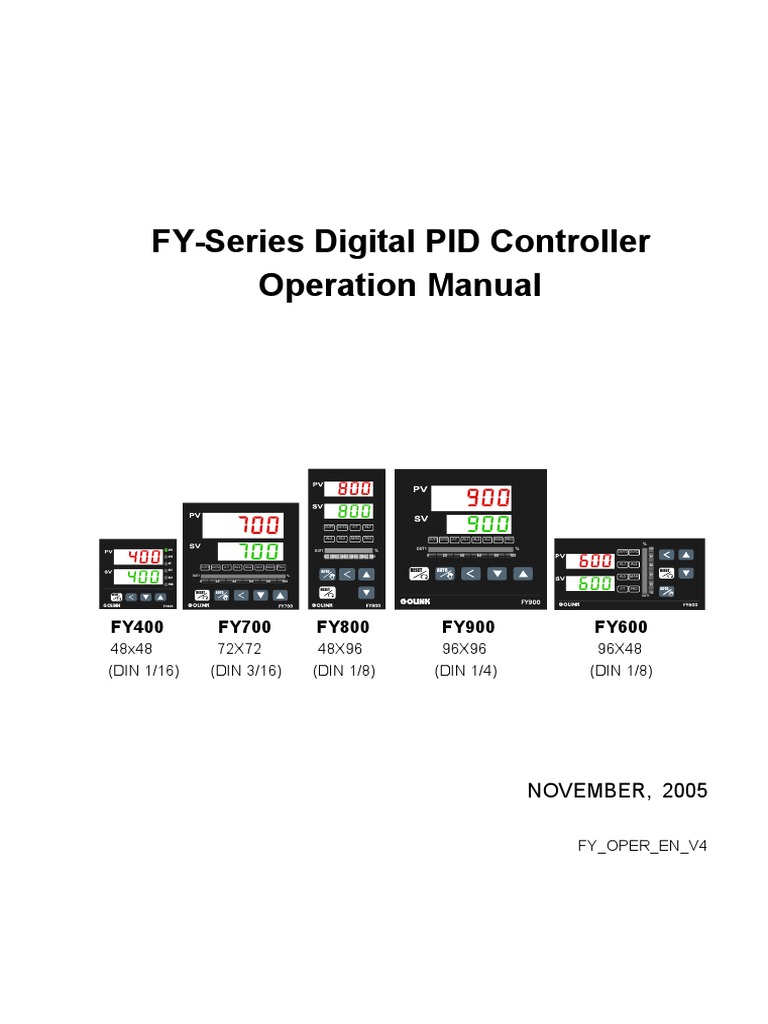 FY400 Temperature Controller Manual | PDF | Switch | Parameter ...