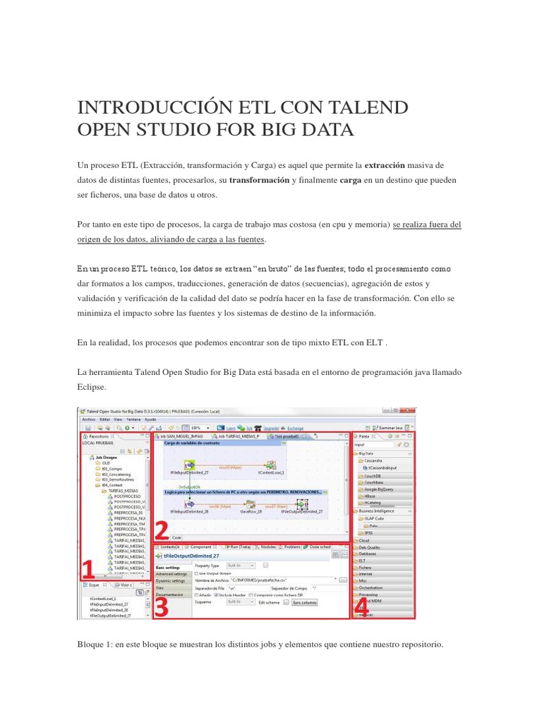 Introducción a ETL con Talend Open Studio | PDF | Java (lenguaje de ...