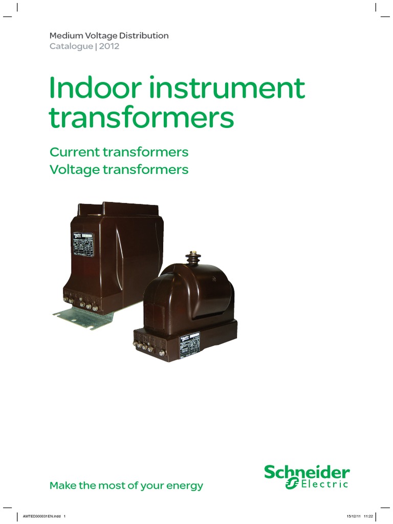 Indoor Instrument Transformers - Schneider Electric | PDF | Transformer ...