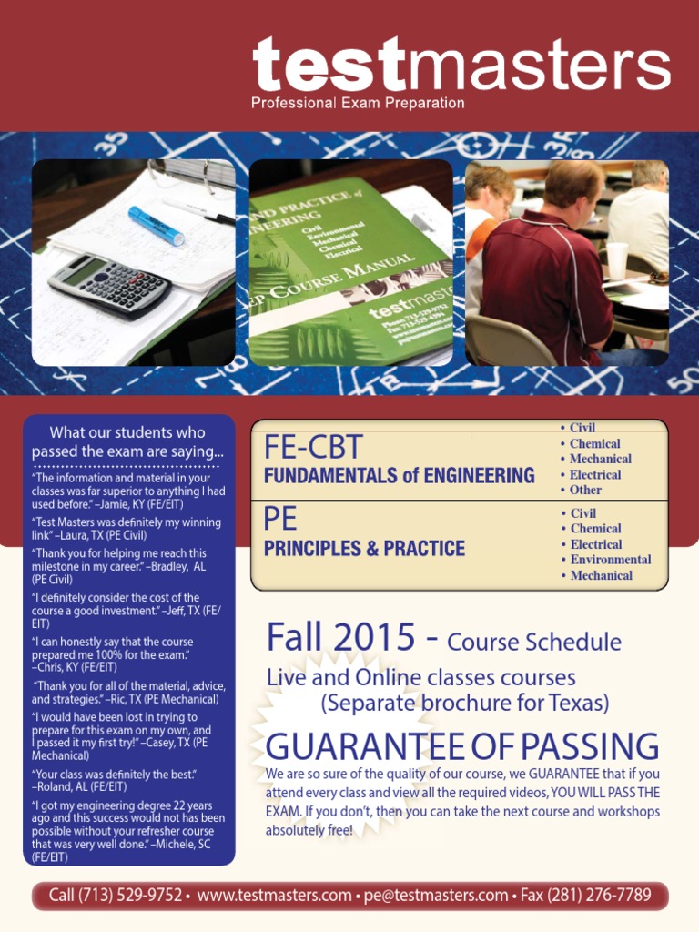 EIT PE Brochure Mechanical Engineering Fee