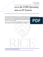 Introduction To The UNIX Operating System On IT Systems: Rice University, 2000 All Rights Reserved
