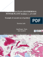 First Croatian Geothermal Power Plant: MARIJA 1, 4.71 MW Example of Cascade Use of Geothermal Energy