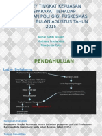 Survei Kepuasan Pasien THP Pelayanan Puskesmas Makrayu