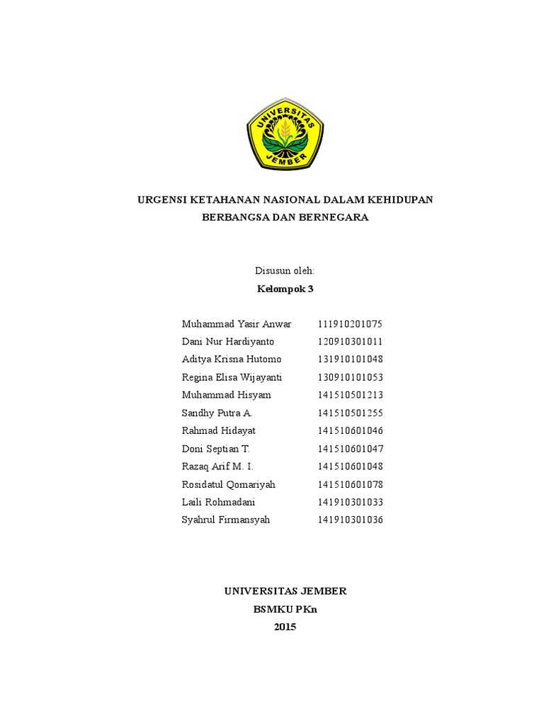 Makalah Urgensi Ketahanan Nasional