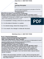 FORM 2 Chem Engg Principles Test Items 2014 1