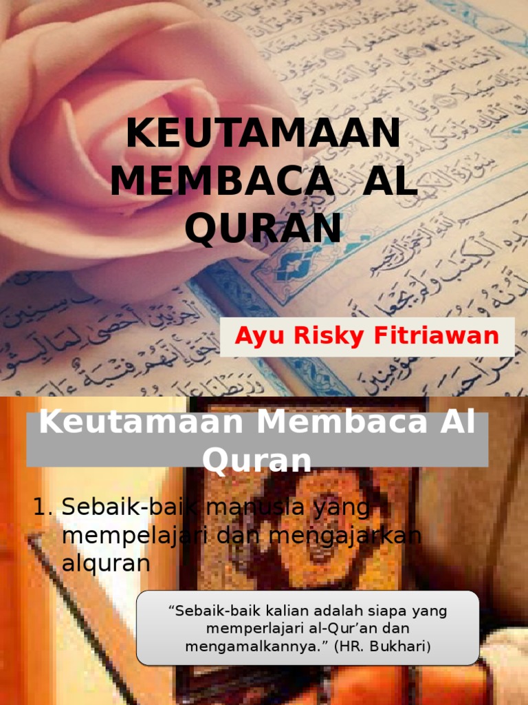 Keutamaan Membaca Al Quran Ppt