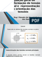 Equação Geral de Transformação de Tensão Normal e Representação Da Orientação Das Tensões