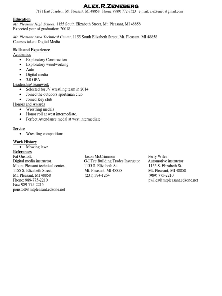 Sample Resume | PDF | Career & Growth