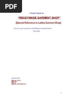 Project Report On Readymade Garment Shop Special