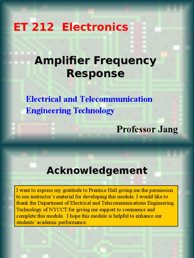 Amplifier Frequency Response Pdf Amplifier Decibel