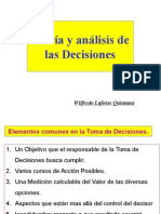 Teoria y Analisis de Las Decisiones