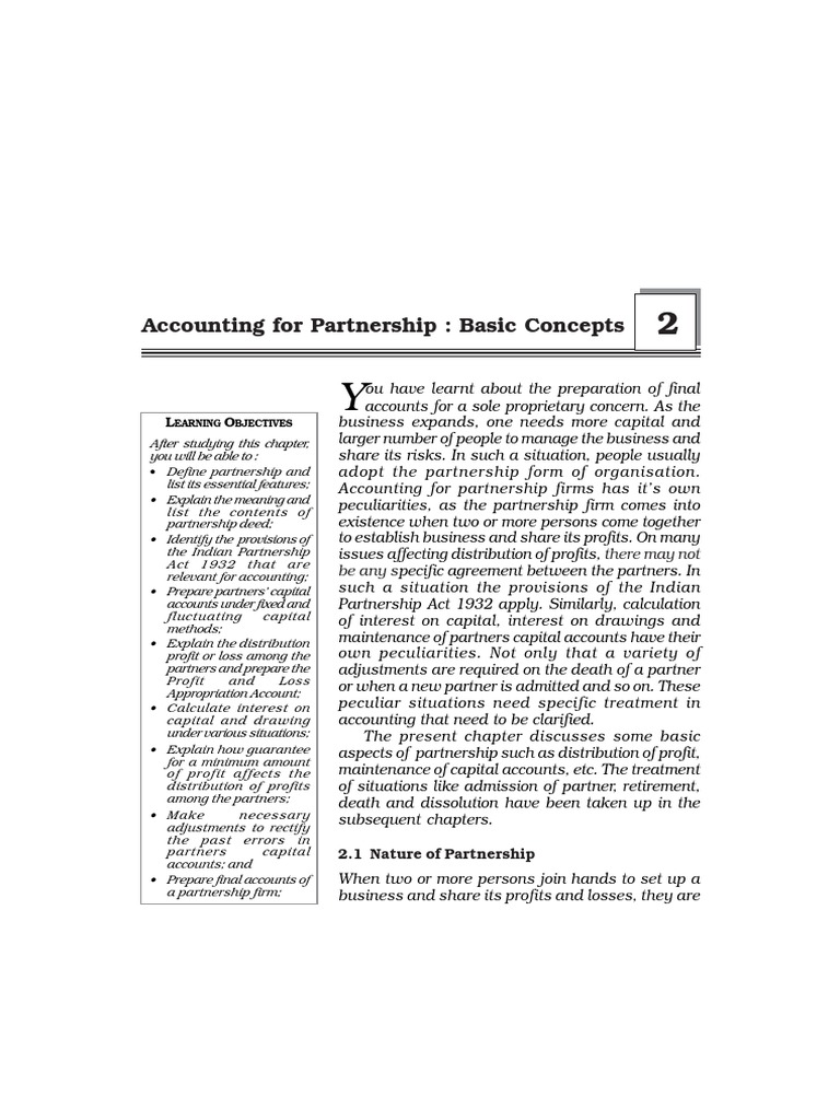 Partnership Accounting Essentials Guide | PDF | Partnership | Debits ...