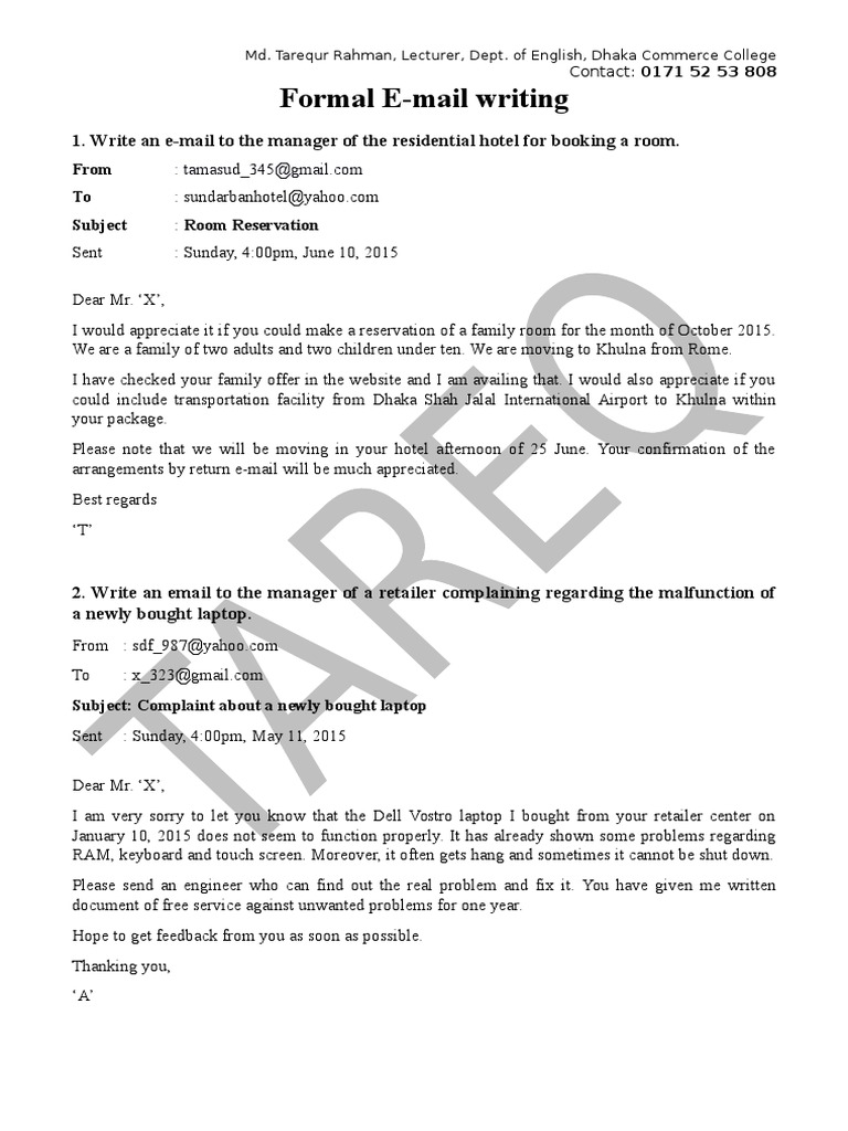 Email Writing  PDF  Email  Further Education