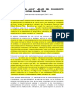 "Pedagogía Del Amor" Legado Del Comandante Supremo Hugo Rafael Chávez Fría