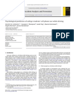 Psychological Predictors of College Students’ Cell Phone Use While Driving