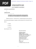 341-main PLAINTIFF’S NOTICE OF FILING REDACTED PLEADINGS IN COMPLIANCE WITH ORDER DE 324 AND ORDER DE 325