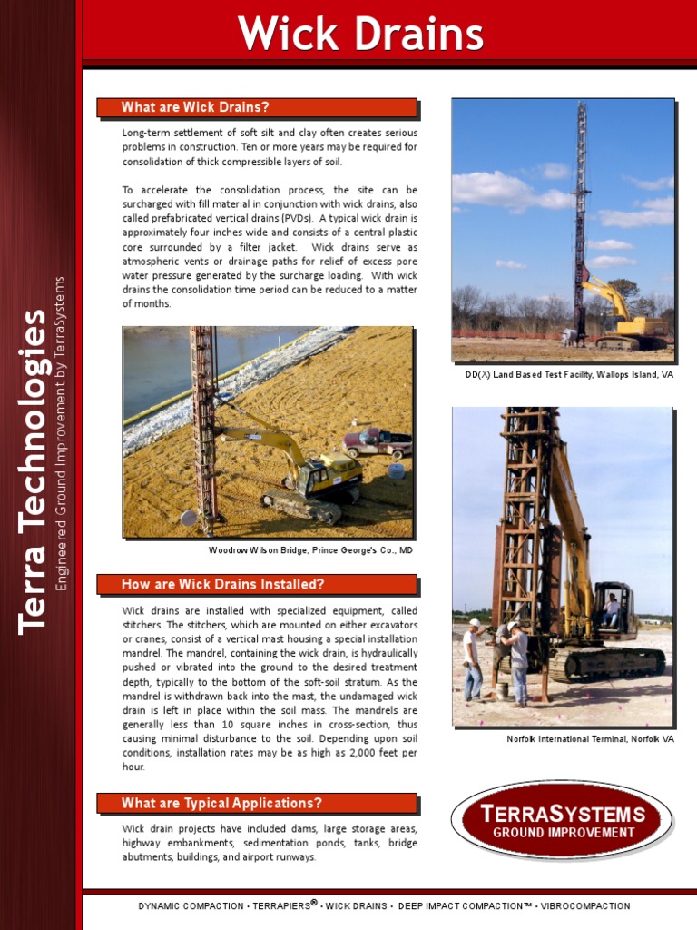 Wick Drains | PDF | Drainage | Soil