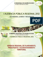 Goremad - 2012 I Audiencia Resumen Ejecutivo