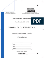 INVALSI 1° media Matematica 2005-06