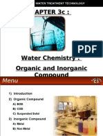 WATER TREATMENT TECHNOLOGY (TAS 3010) LECTURE NOTES 3c - Water Chemistry Extended  - Organic and Inorganic