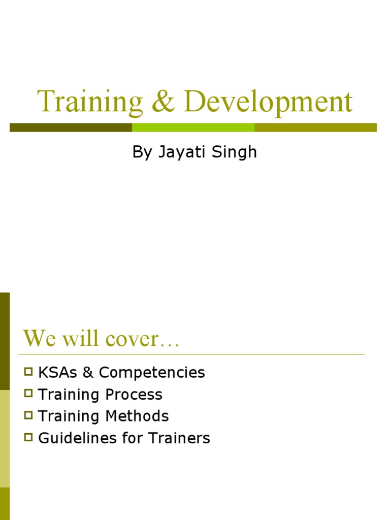Training & Development Essentials Guide | PDF | Learning | Simulation