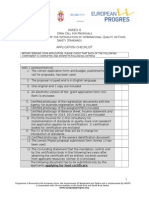 Annex 6 Application Checklist