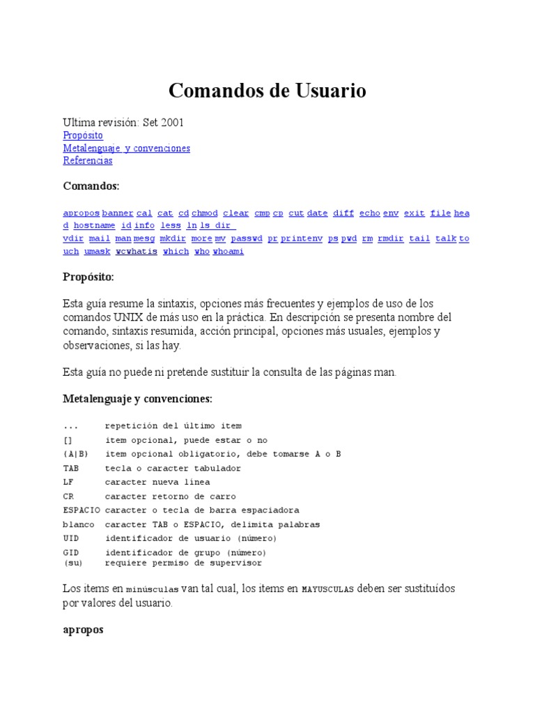 Comandos Básicos de AIX UNIX | PDF | Archivo de computadora | Contraseña