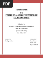 Download Pestle Analysis of Automobile Sector of India by sumancalls SN29103898 doc pdf