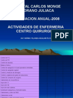 ACTIVIDADES Y EVALUACION DE ENFER.DE CENTRO QUIRURGICO 2015