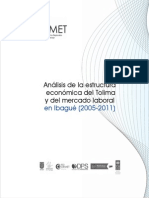 Analisis de La Estructura Economica Del Tolima y Del Mercado Laboral en Ibague