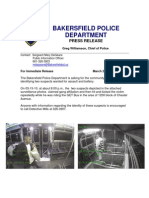 Bakersfield Police Department: Press Release