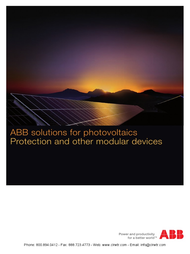 ABB Surge Protection Devices PDF Photovoltaics Photovoltaic System