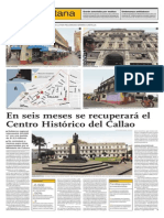 En Seis Meses Se Recuperará El Centro Histórico Del Callao